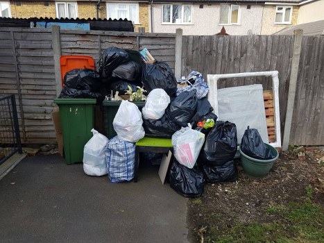 Heston neighborhood clean-up in progress